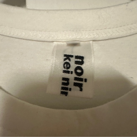 Comme Des Garçons Noir Kei Ninomiya White Cotton Silk T-Shirt Dress Size M - Picture 2 of 10